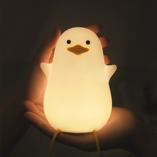 Schattig geel eendje nachtlampje - Lief siliconen nachtlampje voor kinderen - Touchbediening, dimbaar, met timerfunctie - USB oplaadbaar LED-nachtlampje - Geschikt voor slaapkamer en kinderkamerdecoratie - Verkrijgbaar in zeven kleuren van Merkloos — afbeelding 2