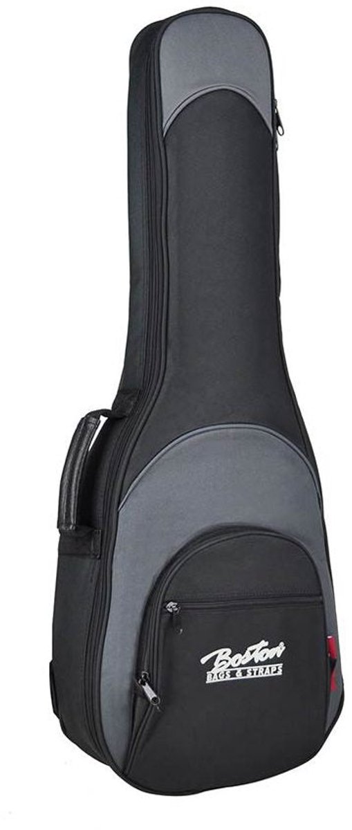 Boston UKB-25-BG Super Packer Gigbag voor Bariton Ukelele – 25 mm Voering, Zwart/Grijs