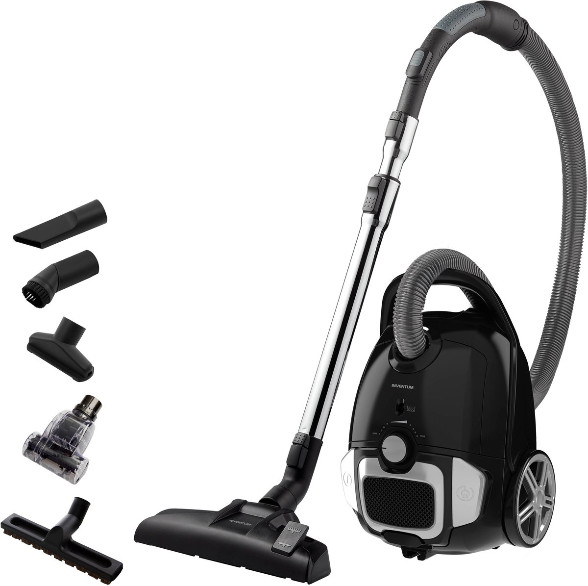 Inventum ST307ZZA - stofzuiger met zak - Zwart