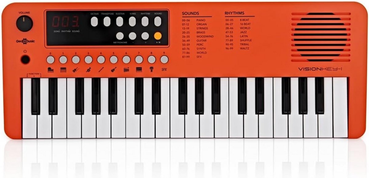 Mini elektrisch keyboard met 37 toetsen, draagbaar voor kinderen en beginners