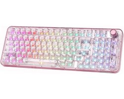 YUNZII X98 Draadloos Mechanisch Toetsenbord - RGB, QMK/VIA, Bluetooth 5.0, 2.4GHz, USB-C, Hot-swap Schakelaars voor Gamers en Professionals