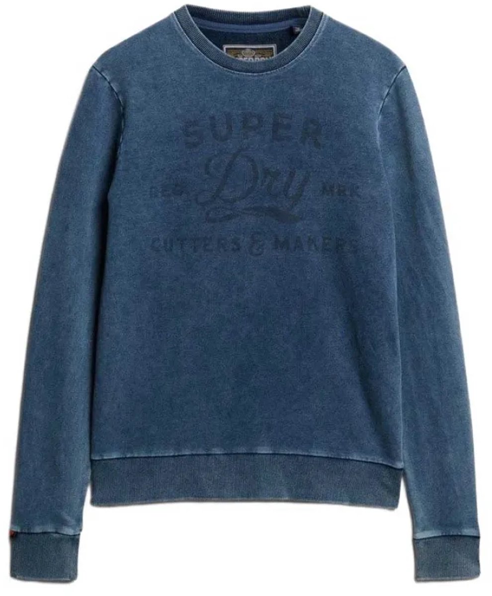 Superdry Cutters And Makers Relaxed Sweatshirt S Man Blauw