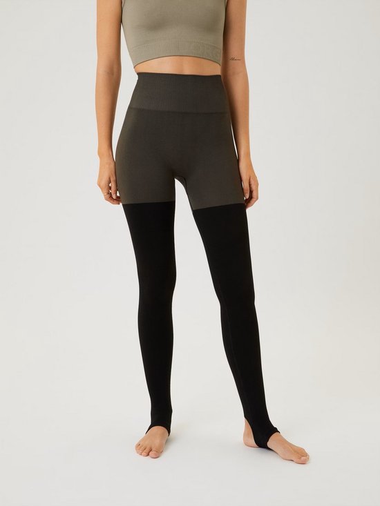 Björn Borg - Dames - Sthlm Seamless Open Heel Tights - Groen/Multicolour/Zwart - Maat S / M van Merkloos — afbeelding 5
