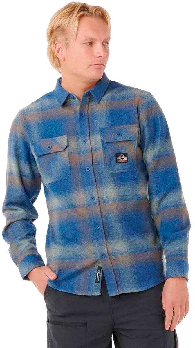 Rip Curl Search Wool Flannel Light Blauw