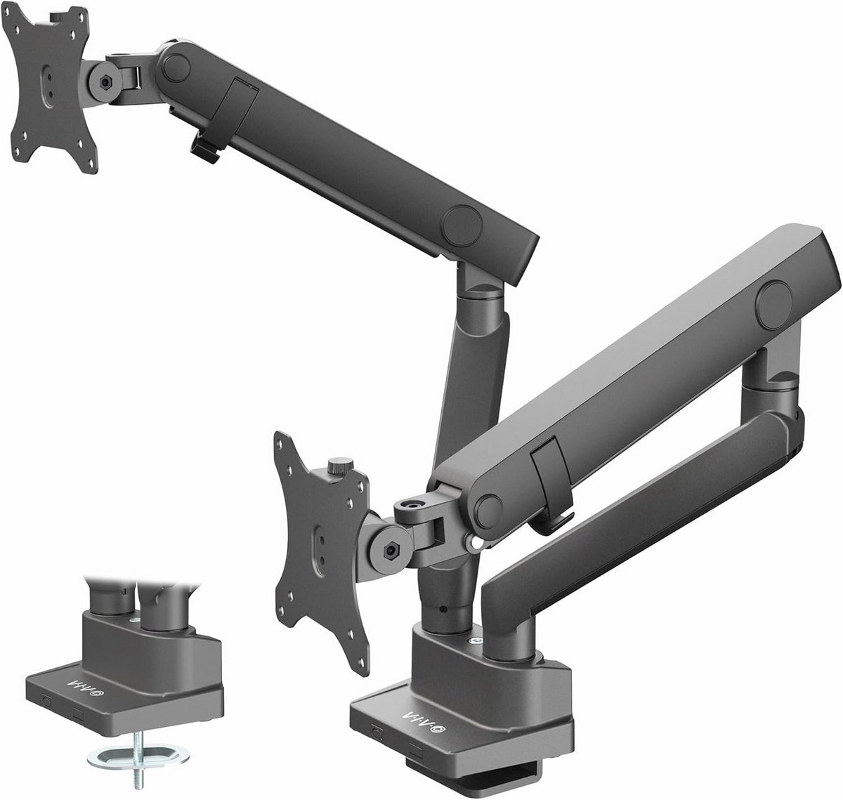 Dual Monitor Mount Aluminium voor 17-35 inch Schermen