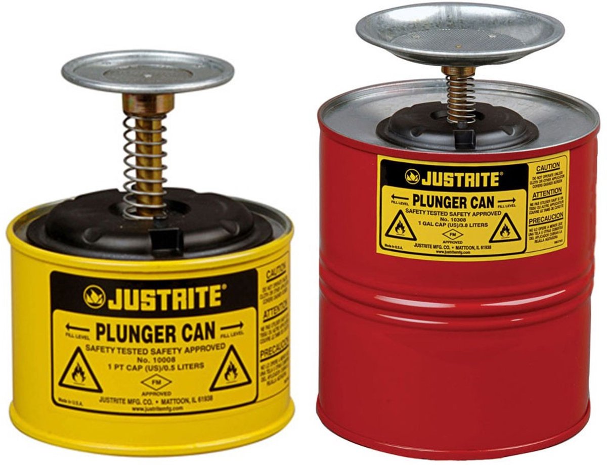 JUSTRITE Plunjerkan Metaal - GEEL 1 liter