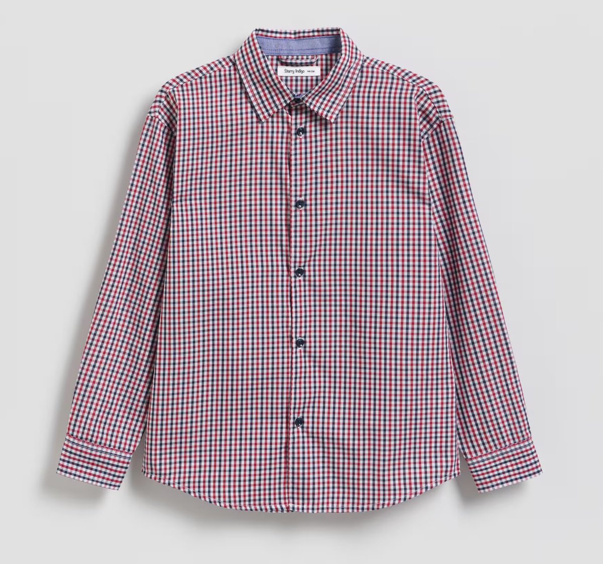 Starry Indigo - Jongens / Kinderen Overhemd - Shirt - Lange mouw