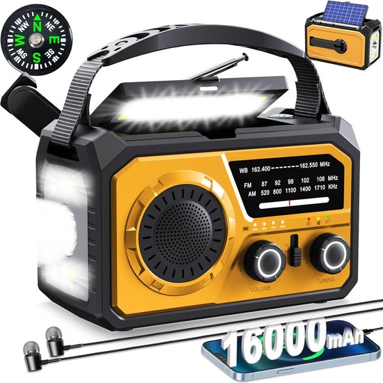 Noodradio met 2000mah solar powerbank - RJ Army Merchandise Noodradio met 2000mah solar powerbank - RJ Army Merchandise