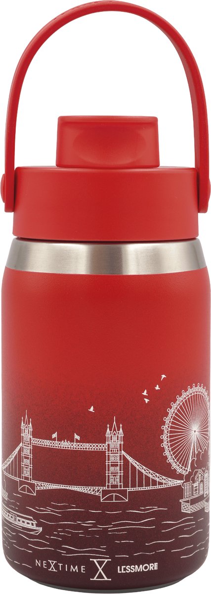 Thermische fles 355 ml (12 oz) - 95% gerecycled roestvrij staal - Royal Red 'Skyline Bottle LON 12'