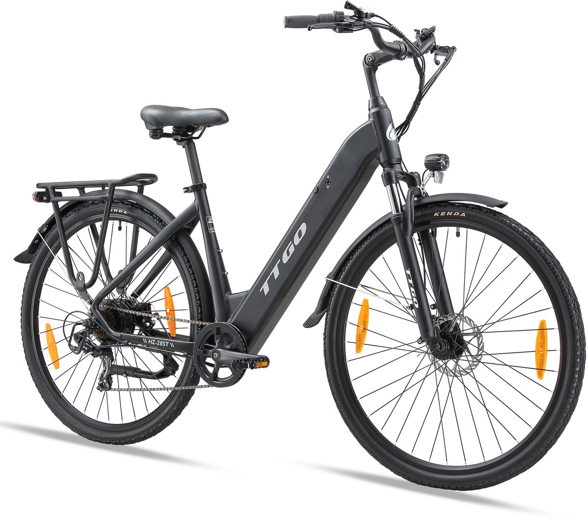 TTGO HZ-28ST Elektrische Fiets - 250W Motor - 36V20Ah Accu - Max Snelheid 25km/u - Max Bereik 80-120km - Shimano 7 Versnellingen - Zwart - TTGO - €839,00