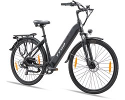 TTGO HZ-28ST Elektrische Fiets - 250W Motor - 36V20Ah Accu - Max Snelheid 25km/u - Max Bereik 80-120km - Shimano 7 Versnellingen - Zwart