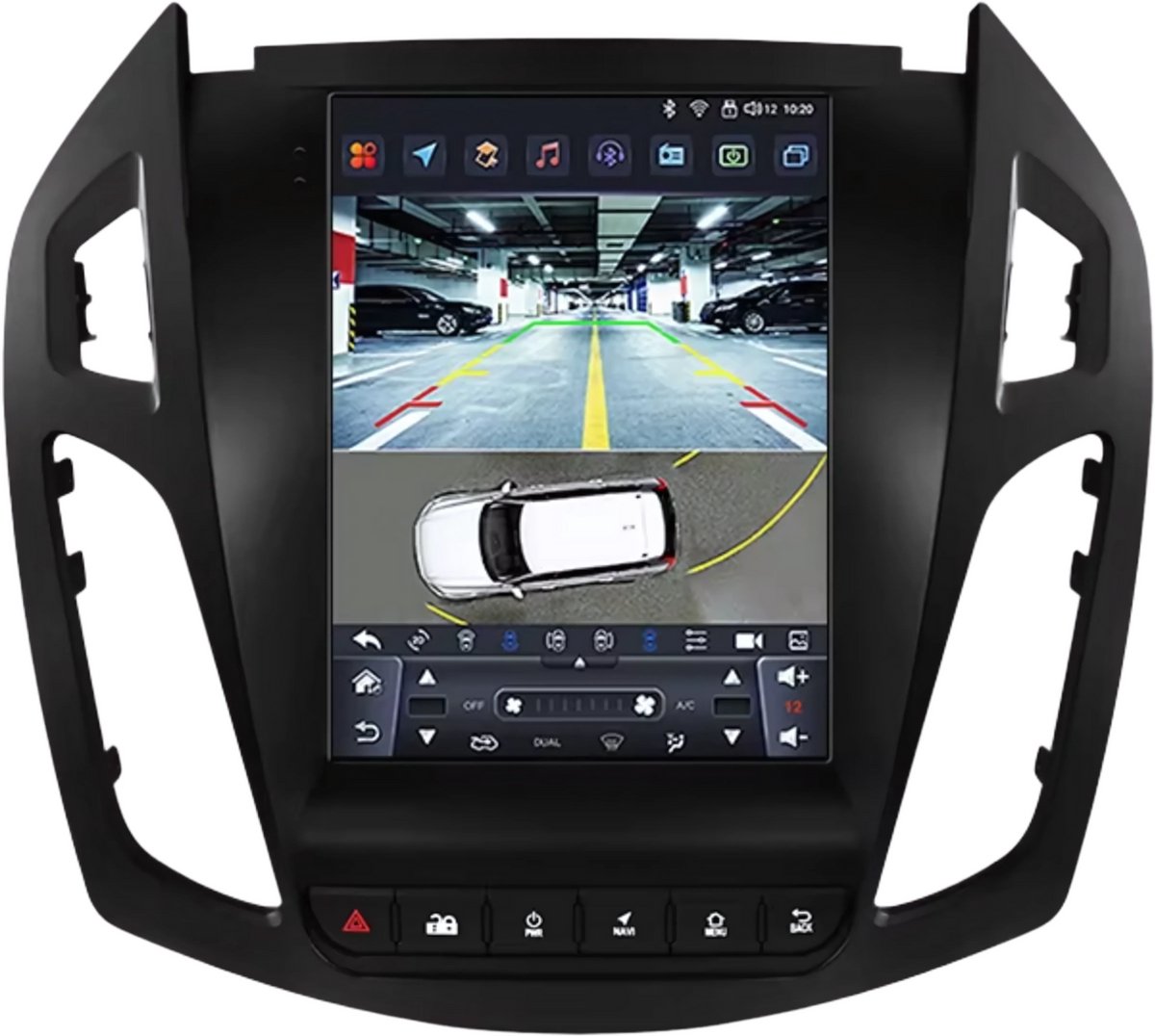 Autoradio met bluetooth - Carplay - voor Ford Transit Tourneo 2013-2018 - Geschikt voor Apple en Android - Stereo - Navigatie - Navigatiesysteem auto - Camera