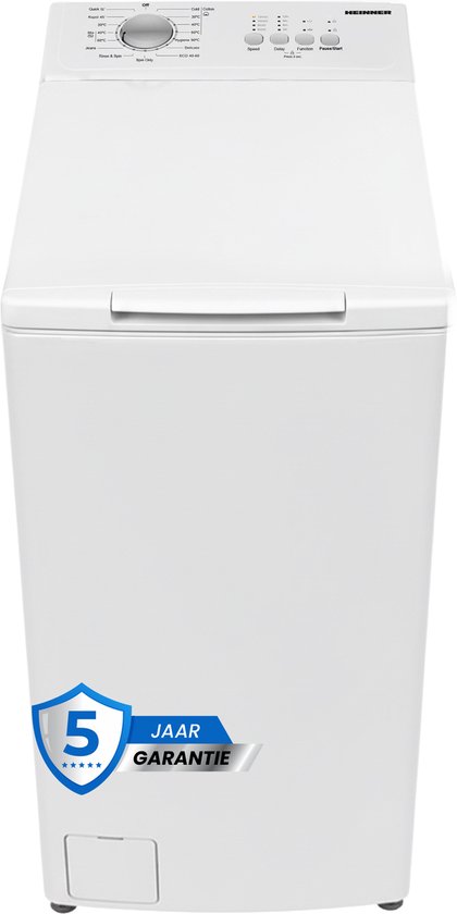 Heinner HWM-TL7012C++ Bovenlader Wasmachine 7 kg – 1200 tpm – 15 Programma’s met Delicaat- en 15-minuten Snelprogramma – Trommelreiniging – Wit – 5 Jaar Garantie
