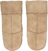 Leren wanten dames - Lammy dames winter - Winddicht en waterafstotend - Wol - Beige - Maat M