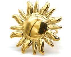 RVS ring zon XL - verstelbaar - goudkleurig