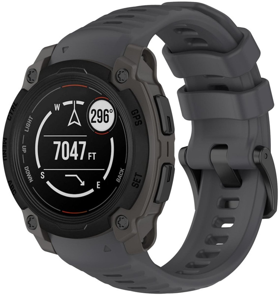 Siliconen bandje - geschikt voor Garmin Instinct E 40mm - donkergrijs