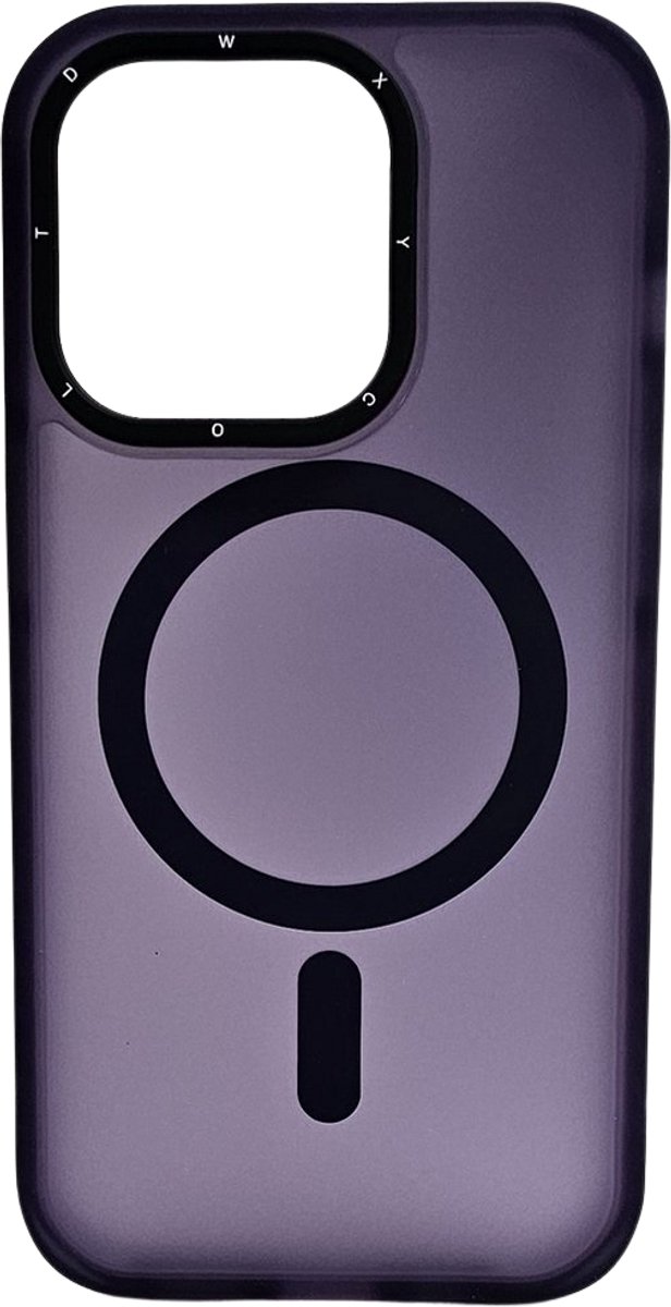 Mobile5 - iPhone 14 Pro hoesje - Magsafe compatibel - Camerabescherming - Paars