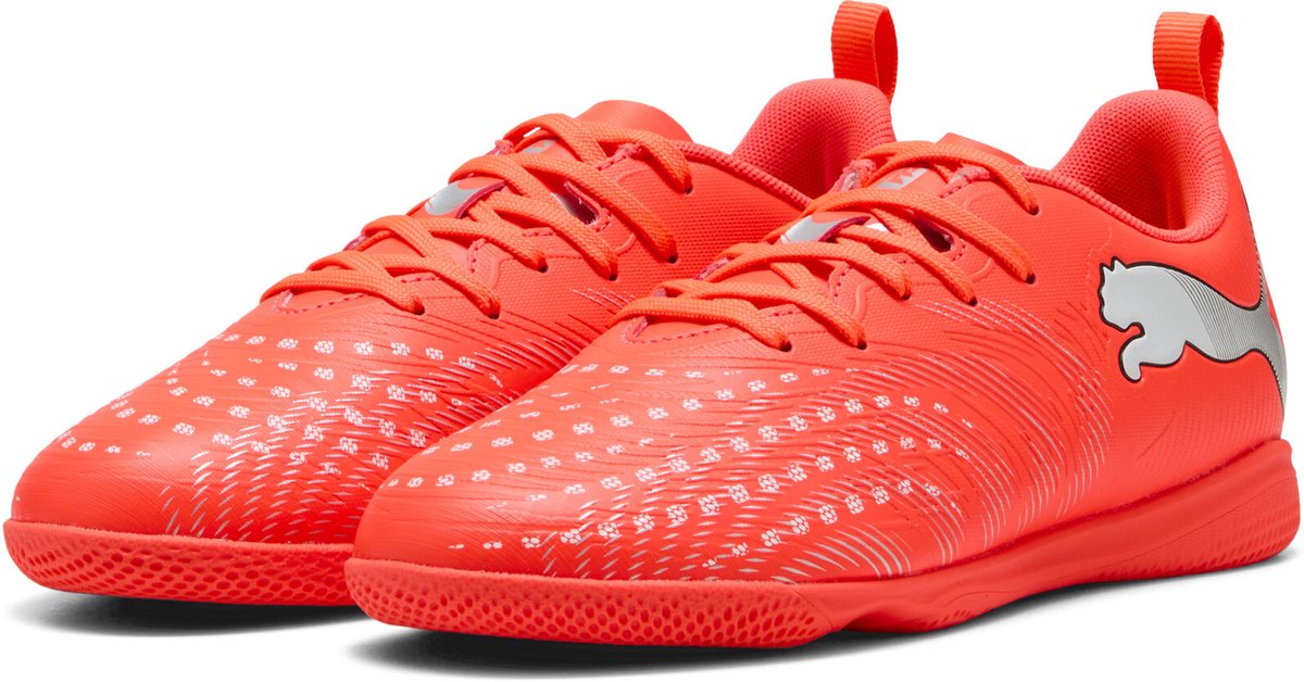 PUMA FUTURE 9 PLAY IT Jr Unisex Sportschoenen - Glowing Red-PUMA White-PUMA Black-PUMA Silver