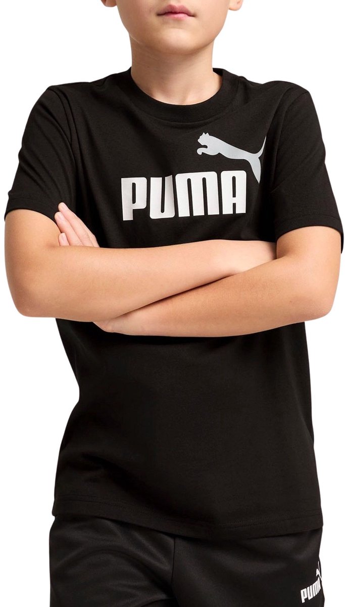 Puma ESS 2 Color No. 1 Logo Shirt Junior Zwart