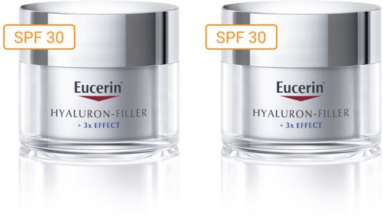 Eucerin Hyaluron-Filler + 3x EFFECT Dagcreme voor Vrouwen - Gezichtscreme SPF 30 - Anti Rimpel Creme - Skincare - 50 ml - Voordeelverpakking - Bundel van 2