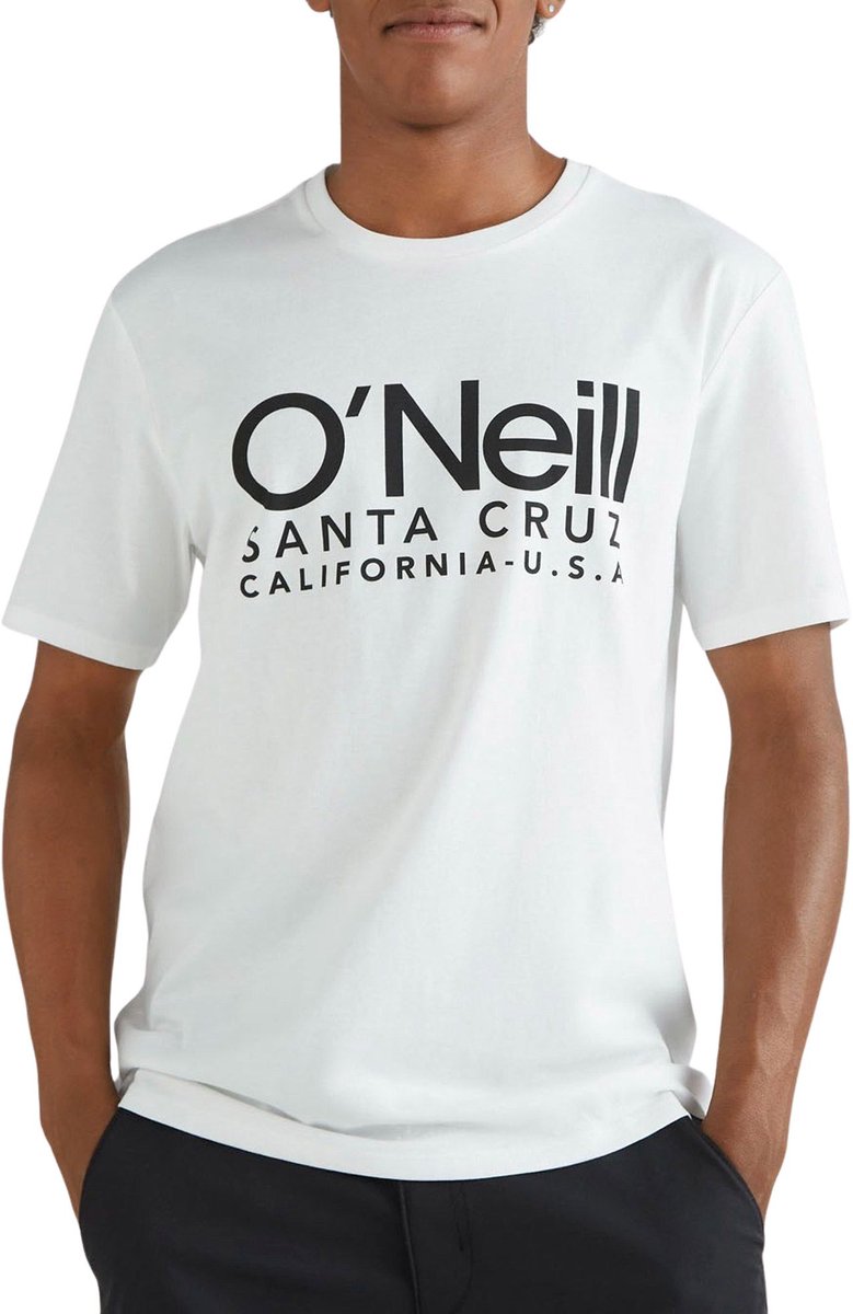 O’Neill T-Shirt Men CALI ORIGINAL T-SHIRT Snow S Snow 100% Katoen Round Neck Wit