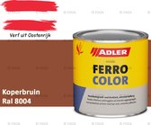 ADLER Ferrocolor 3in1 peinture antirouille – 0,75 Litre – Brun cuivre – Peinture de fond et vernis en un – Pour intérieur & extérieur – Pour fer, acier, zinc & aluminium – Respectueux de l'environnement – Sans apprêt