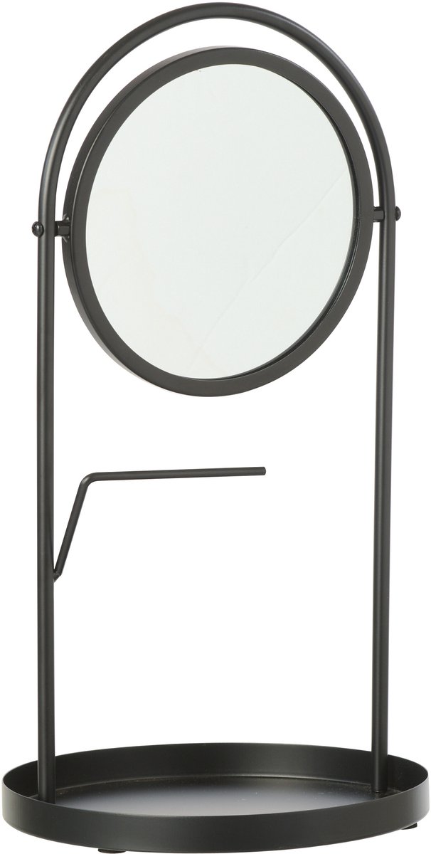 J-Line spiegel + juwelenhouder - ijzer - zwart - large