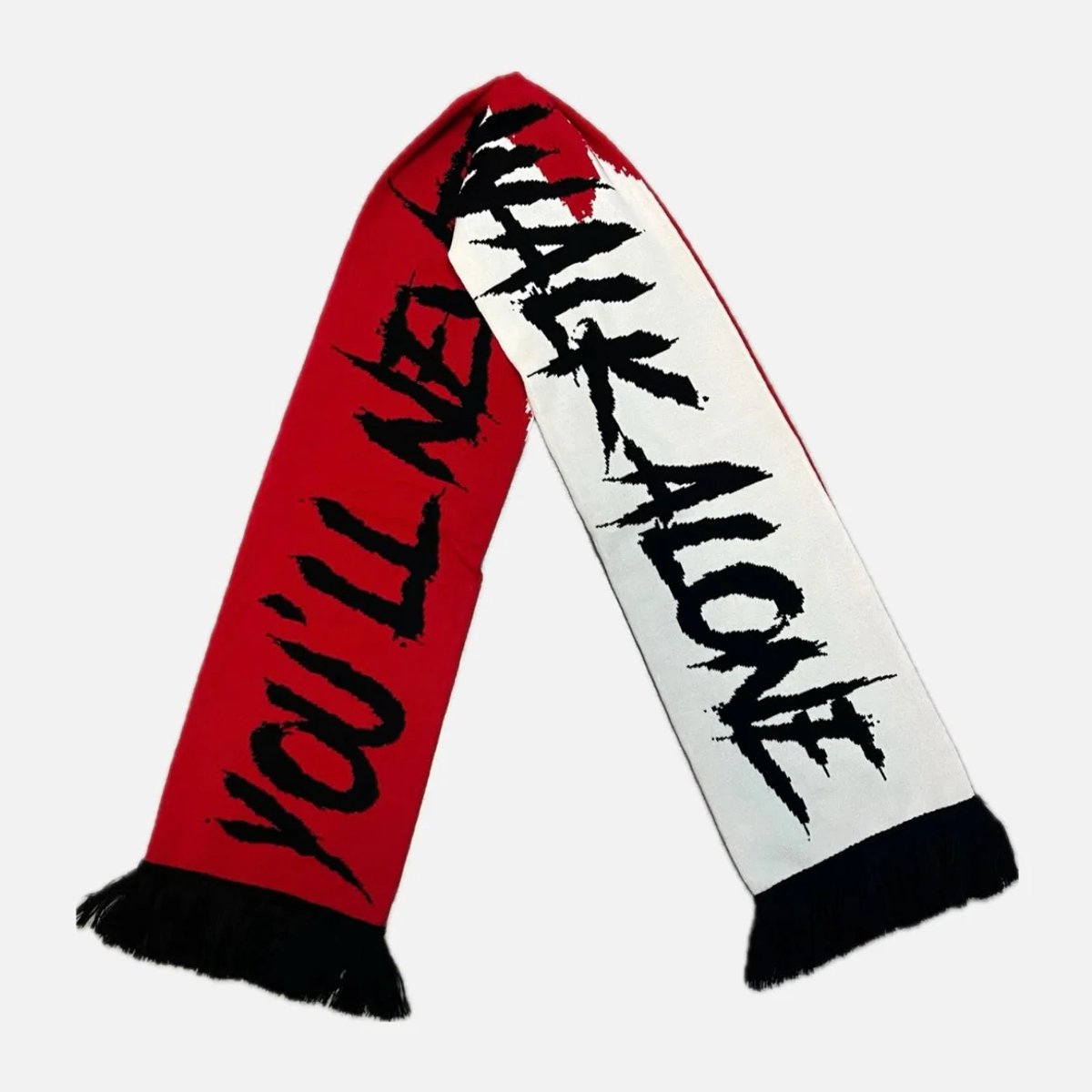 FR.KZK Sjaal/Scarf - YOU'LL NEVER WALK ALONE (Rotterdam/voetbal/cadeau/010/Rdam)