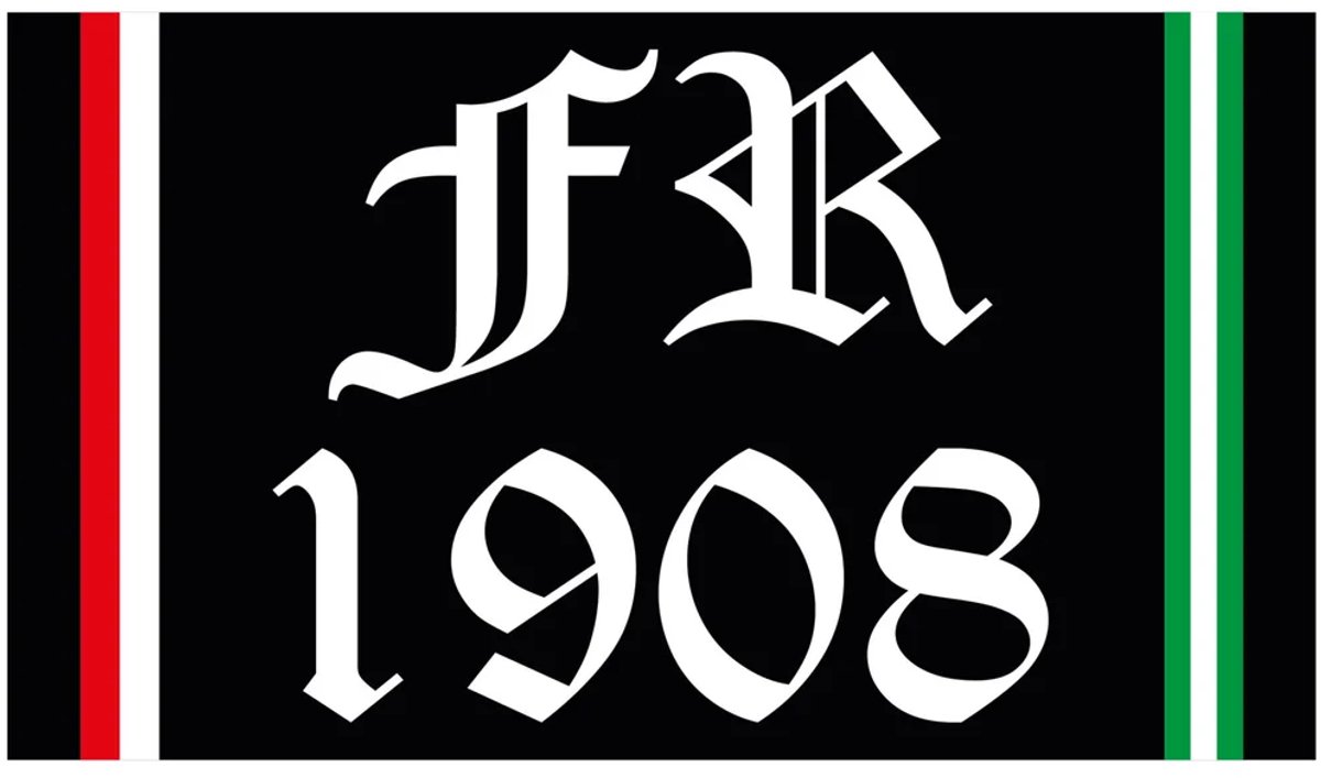 FR.KZK VLAG FR1908 ROOD WIT RECHTE LIJNEN