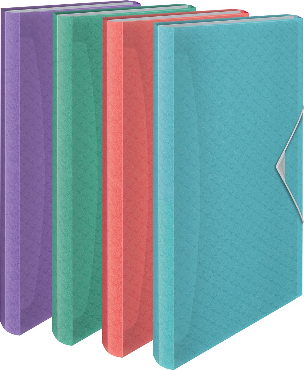 Esselte Colour'Breeze voorordner, 6 vakken, assorti, PAK VAN 6