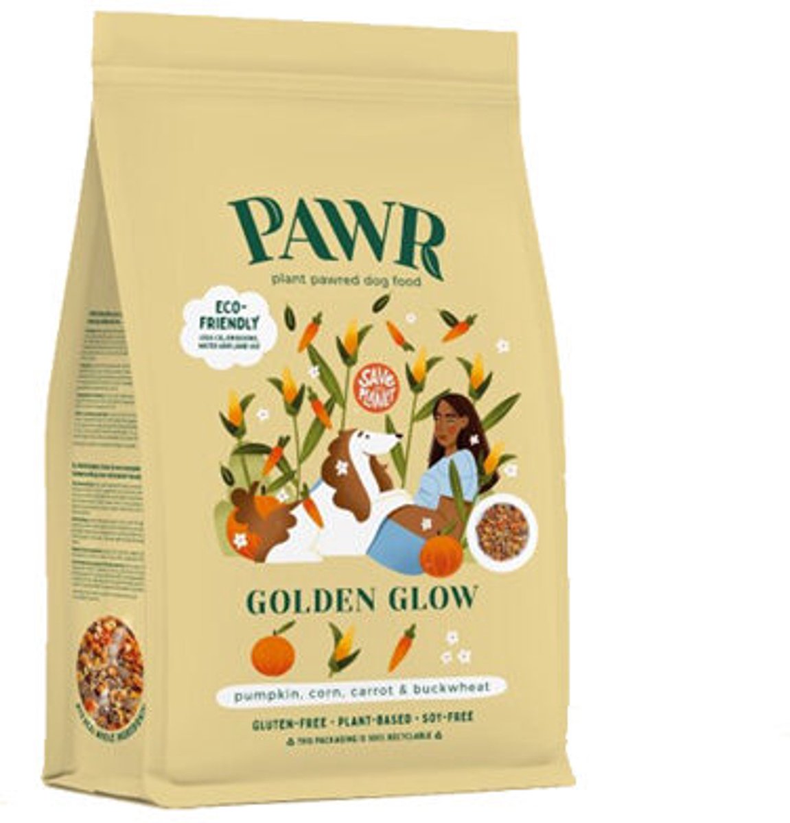 PAWR Golden Glow Plantaardig Hondenvoer - 3x 750 gram
