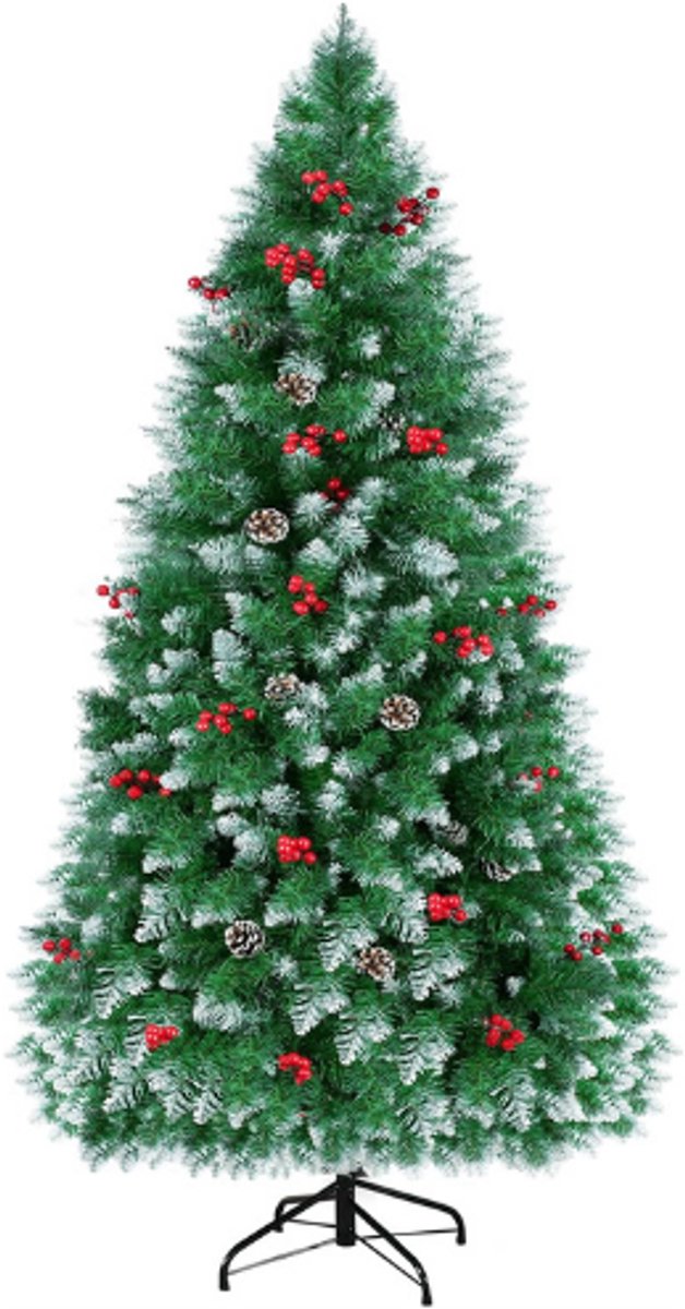 Kunstkerstboom 180cm Met 1200 Takkentips – Luxe Kunstboom Met Stabiele Standaard – Volle Realistische Kerstboom Voor Binnen