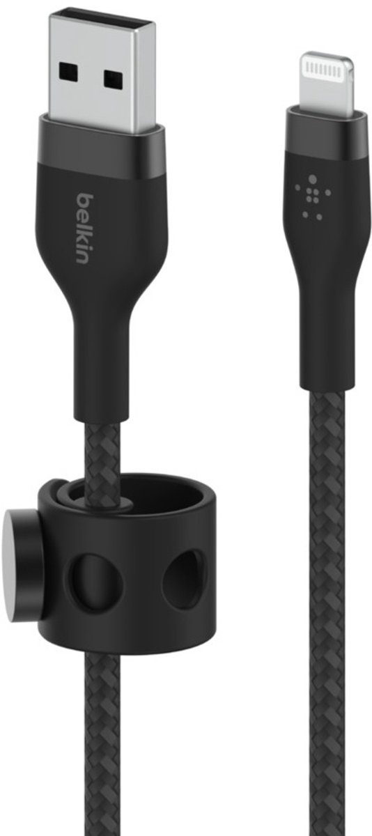 Belkin BOOST CHARGE™ braided  USB-A naar iPhone Lightning - 1m - Zwart