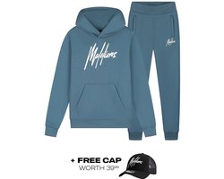 Malelions essentials tracksuit in de kleur blauw.