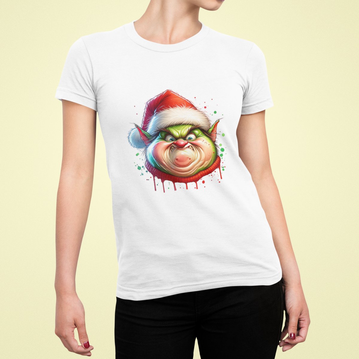 Merry Grumpmas - T-shirt Vrouw - T-shirt Wit - Kerst T-shirt - Maat M - Kerst Cadeau Vrouwen - Limited Edition