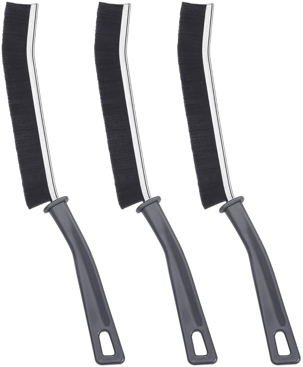 Unyqoos® Grijze multifunctionele voegen- en spletreinigingsborstel set van drie stuks