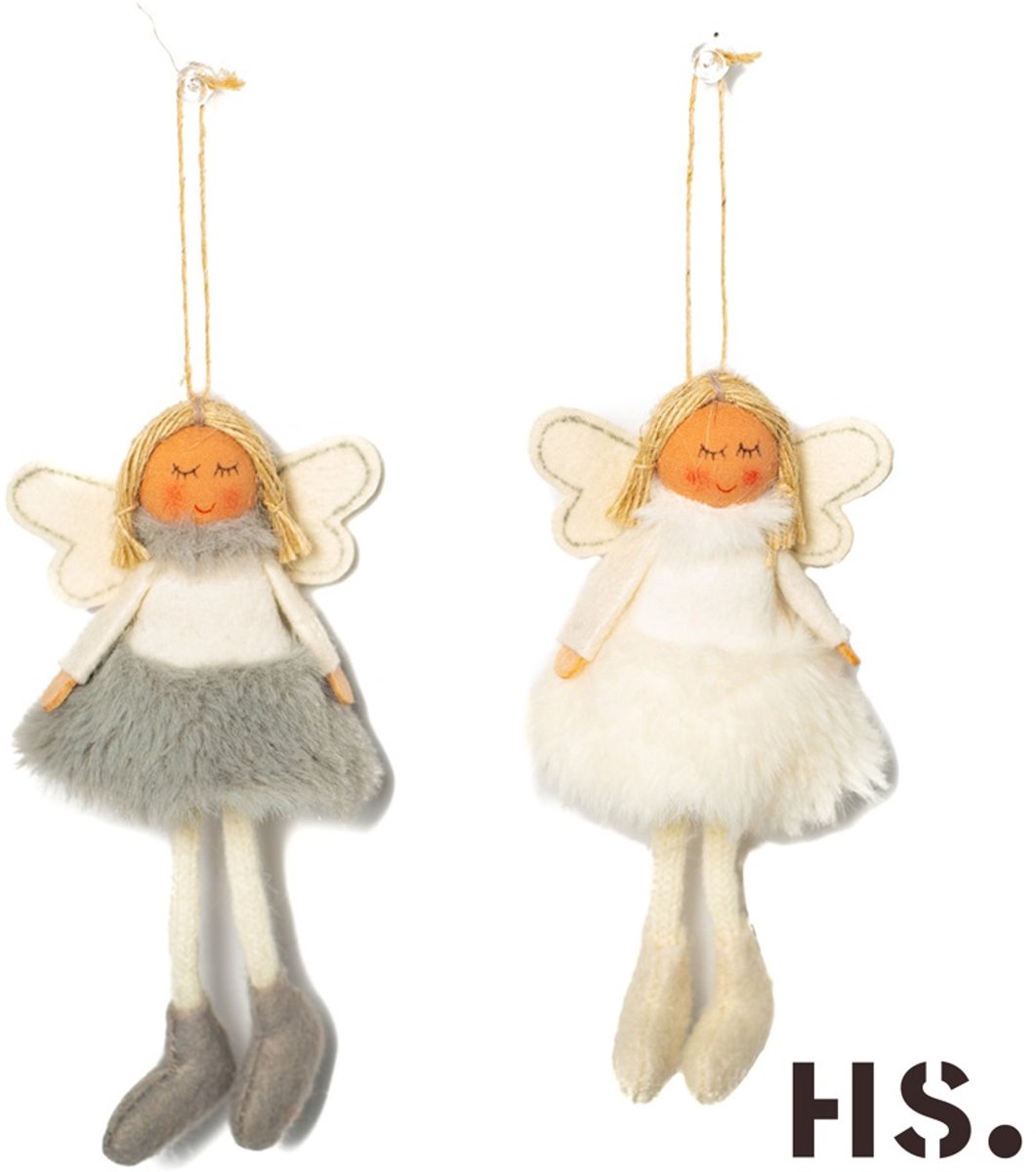 Engel - Norddal Grijs en Wit - S - 2 stuks