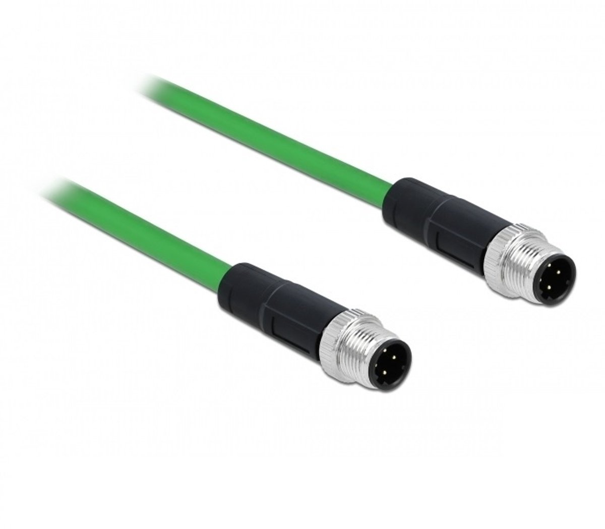 DeLOCK M12 4-pins D-gecodeerde industriële netwerkkabel - Profinet / TPU PUR - 2 meter