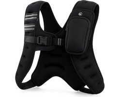 BOTC Gewichtvest - 3 kg met reflecterende streep - voor Training, Krachttraining, Hardlopen, Fitness, Spieropbouw enz. - Zwart