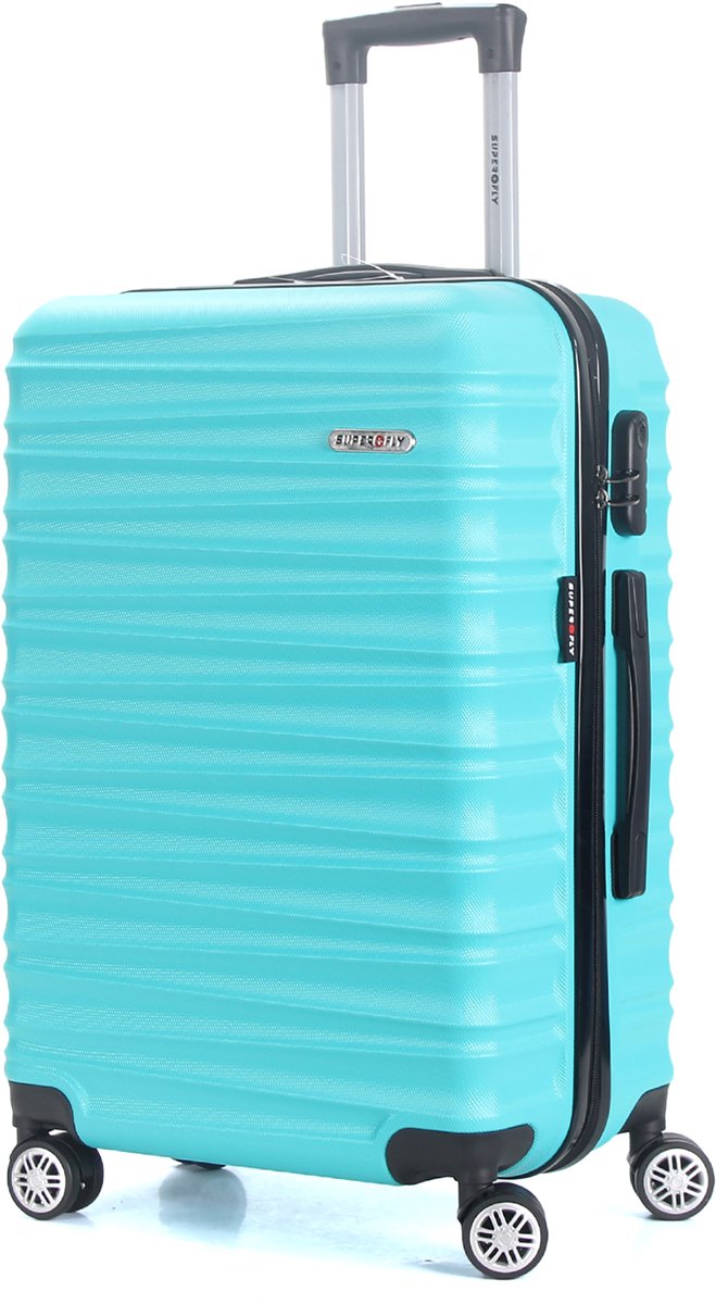 Trolley ADC Palma Handbagage koffer 55 cm – Harde ABS trolley met 4 dubbele zwenkwielen en cijferslot – 55 x 34 x 23 cm – 39 L – Lagunenblauw