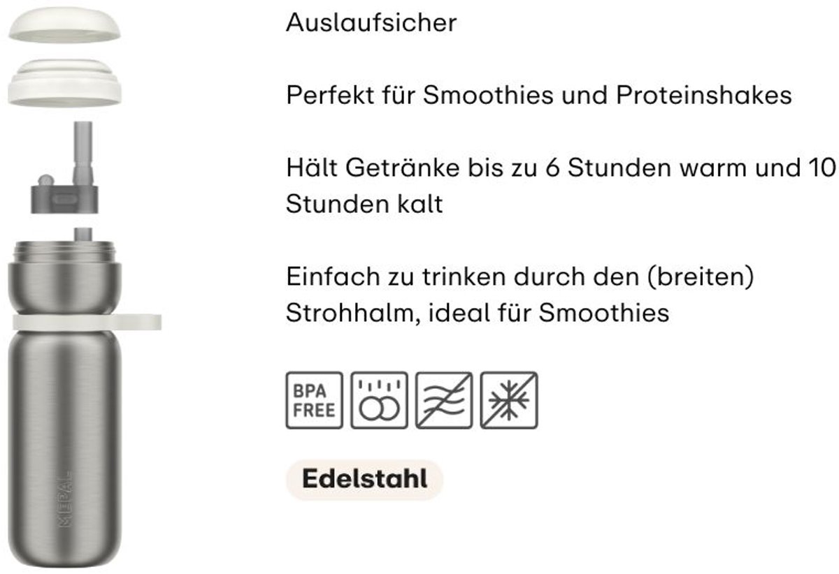 Mepal Isoleerfles Twist Sport 600ml - Lekdicht en 10u koud thumbnail 6