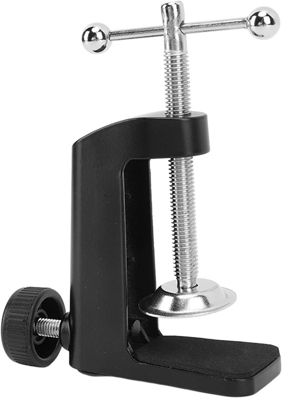 Universele C-klem, Tafelmontage C-klem, Fotografie C-klem Aluminium Desktopmontagehouder C-klem met 1/4 Inch en 3/8 Inch Draadgat voor Tafel