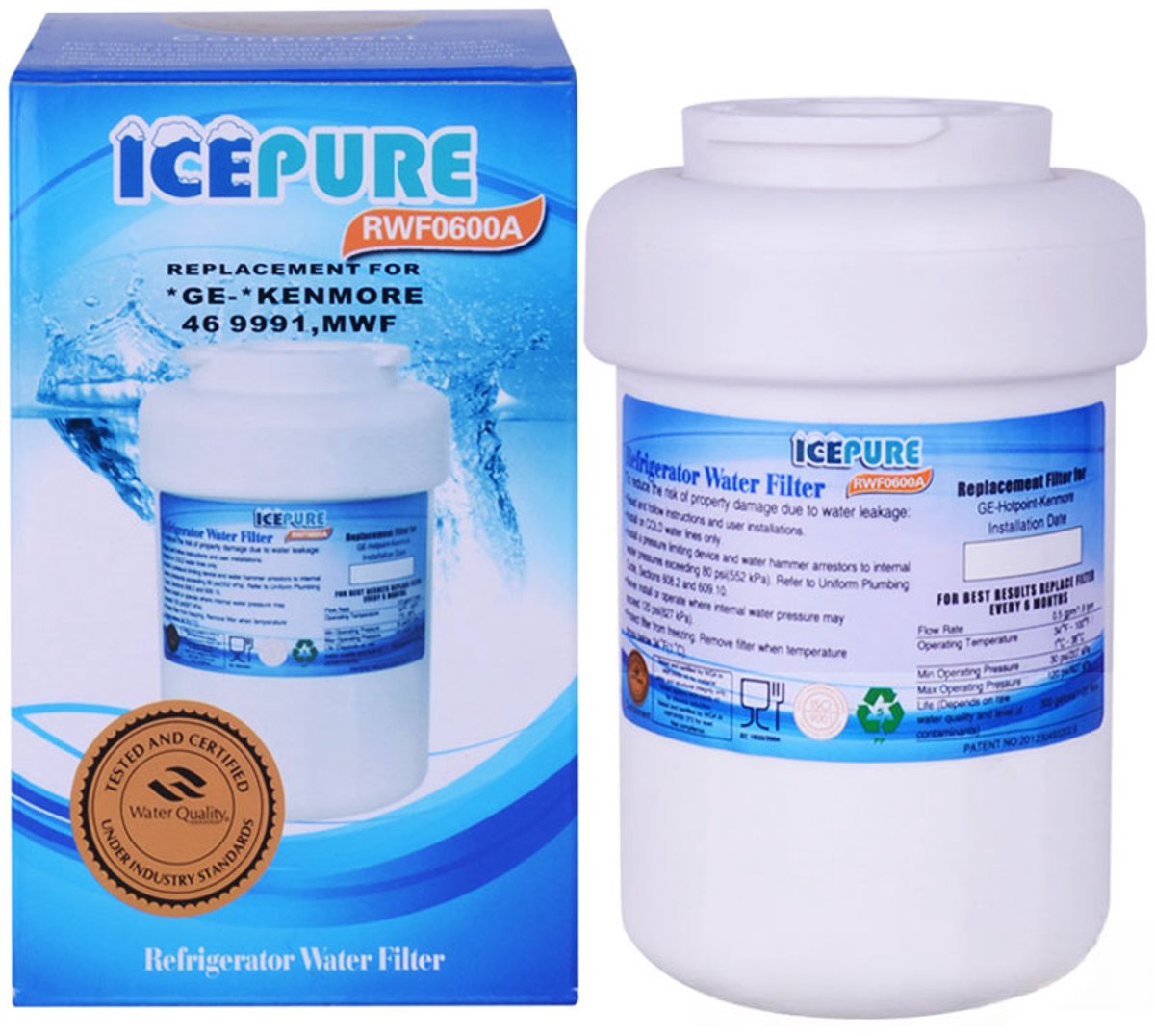 Waterfilter voor EcoAqua EFF-6013A