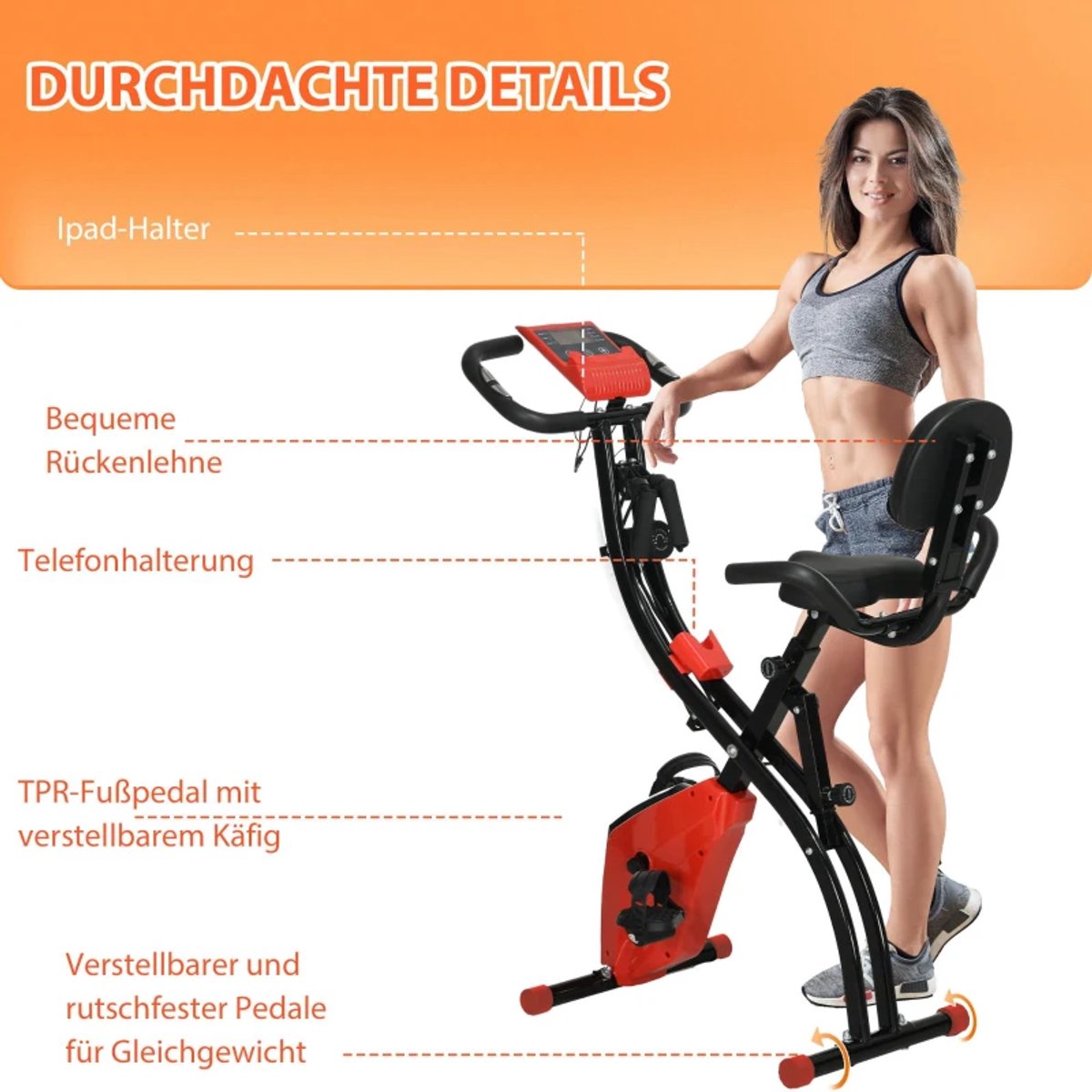 2-in-1 Opvouwbare Hometrainer - X-Bike - afbeelding 3