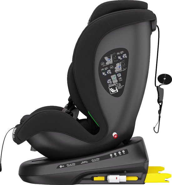 Ding Aiden Autostoel - Zwart - 360° Draaibare Isofix Autostoel - i-Size - Vanaf 40 tot 150cm - 0 tot 12 jaar van DING. — afbeelding 5
