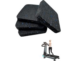 OIMG 4 stuks anti-trillingsmatten - Geluidsisolatiepads voor wasmachinesokkel - vloerbeschermingsmat - rubberen mat - anti-trillingsmat - geluidsisolatiemat - voor wasmachine, droger en fitnessapparatuur - 9 x 9 x 2 cm