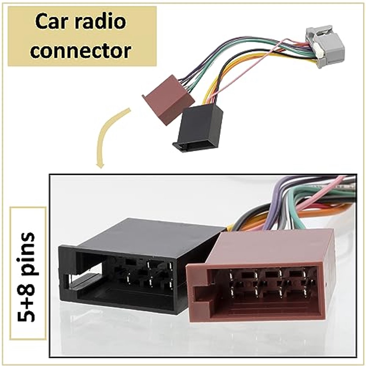 Connecteur ISO Autoradio Adaptateur Honda – Compatible Accord 2008-2012, CR-V 2008-2011, Jazz 2008-2014, Pilot 2008-2015