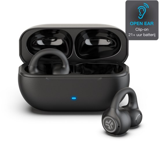 JLAB Flex Sport Draadloze Oordopjes – Oortjes draadloos - Bluetooth 5 - 21 uur speeltijd - IPX4 Waterbestendig - Aanpasbare EQ3 instellingen - Bluetooth Multipoint - Google Fast Pair - Clip on design - Fitness - Hardlopen - Zwart