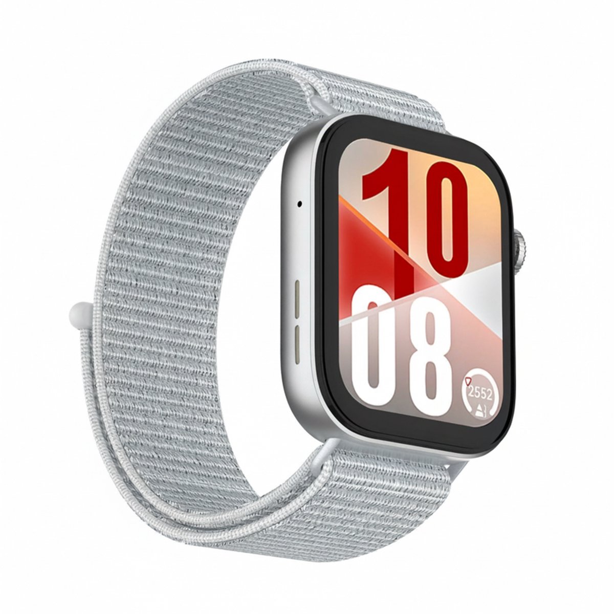 Nylon bandje - geschikt voor Huawei Watch Fit 4 Pro / 4 / 3 - klittenband - lichtgrijs
