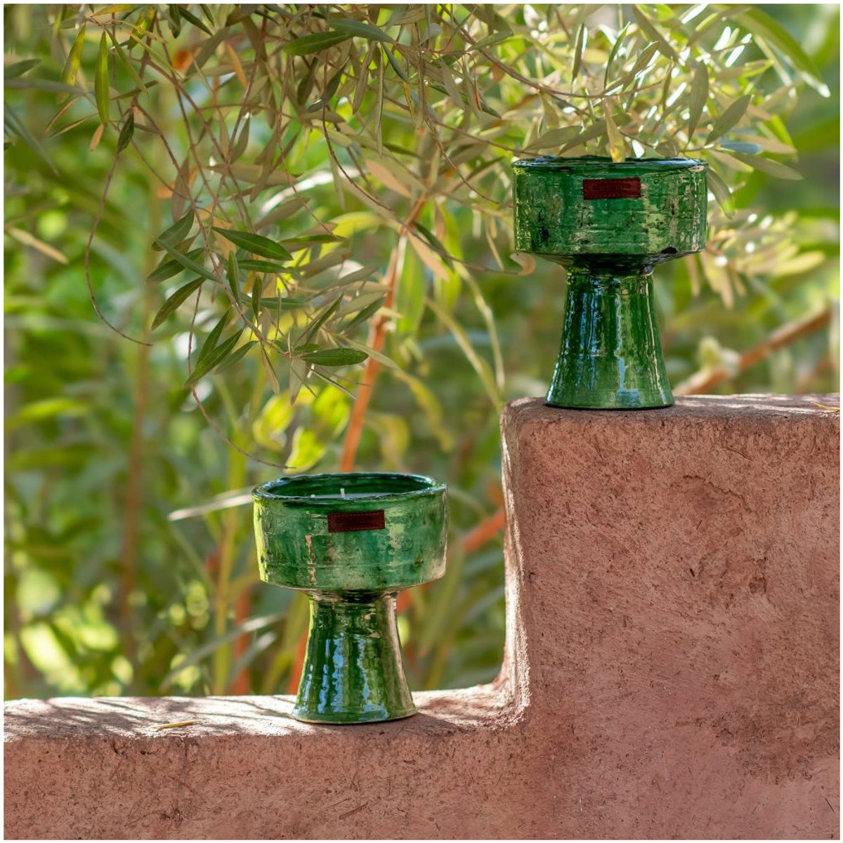 Côté Bougie - Geurkaars Bougie Coupe Tamegroute Verte Menthe - Kaarsen